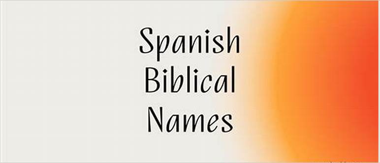 Spanish bible names